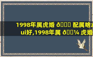1998年属虎婚 🍀 配属啥zui
好,1998年属 🐼 虎婚配属啥zui
好属虎的与属蛇的相